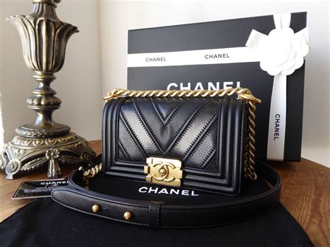 black chanel boy black hardware